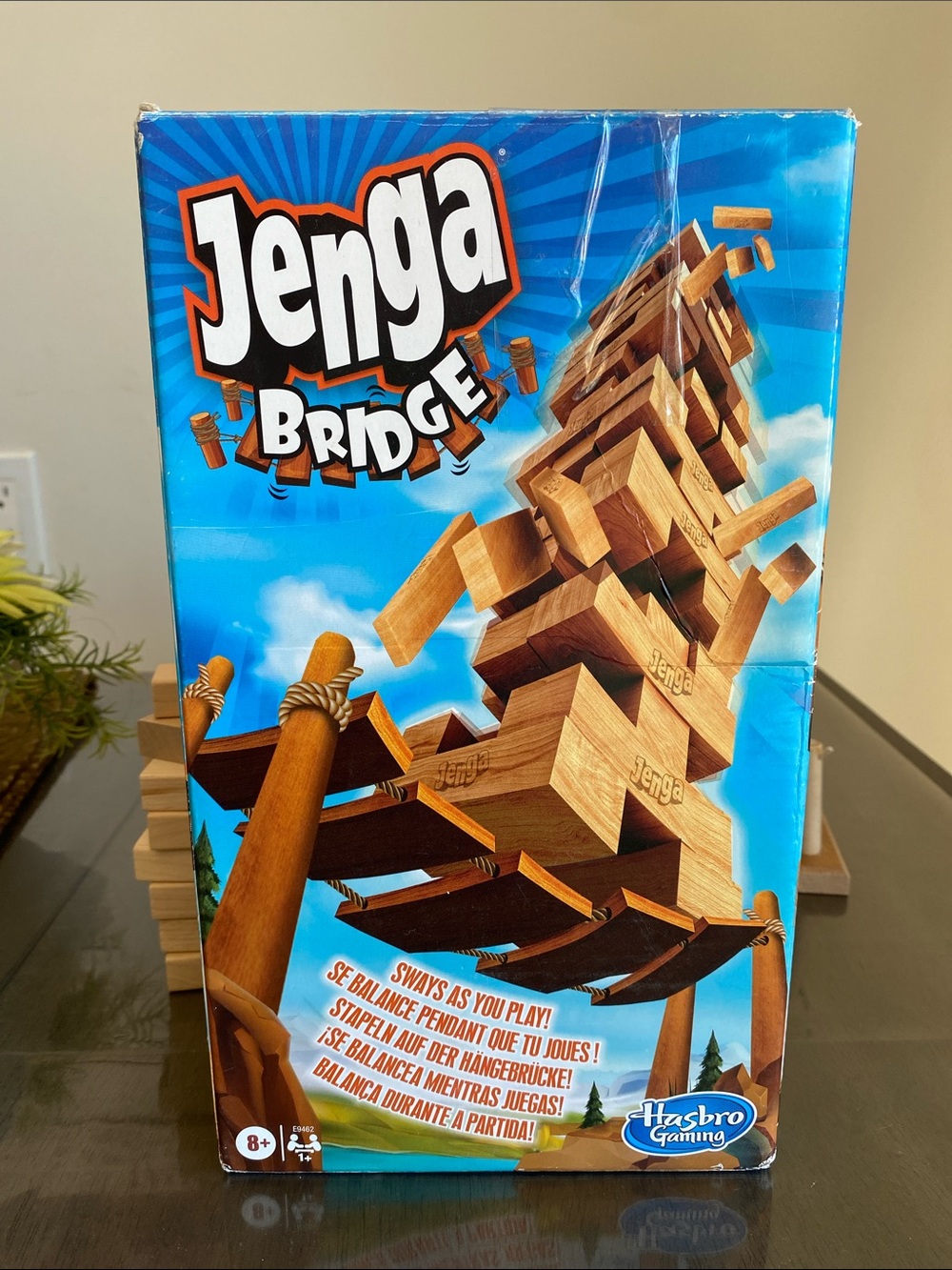 2019 Hasbro Jenga Bridge Game wooden blocks